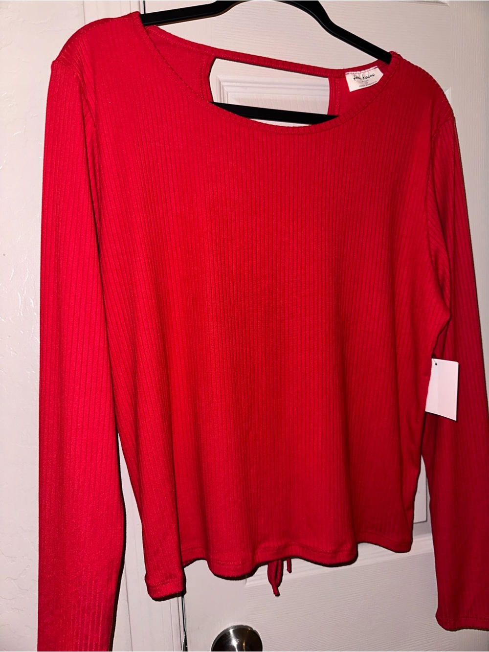 Red long sleeve top